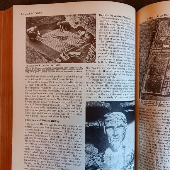 1958 Encyclopedia A Vintage Academia Ephemera Book Astronomy Arctic Archeology - Picture 14 of 16